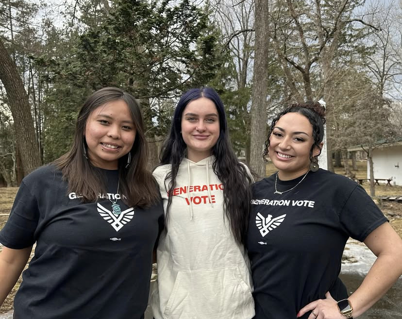 Three Generation Vote organizers standing together outdoors